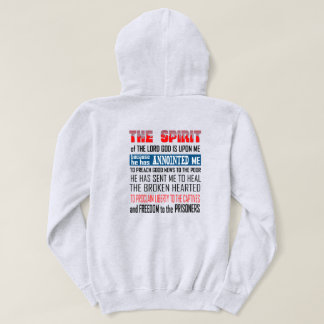 The Spirit Of The Lord God Is Upon Me Christian Hoodie