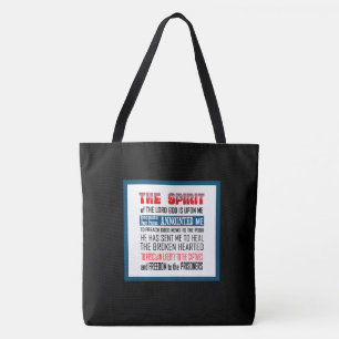 The Spirit Of The Lord God Is Upon Me Christian Tote Bag