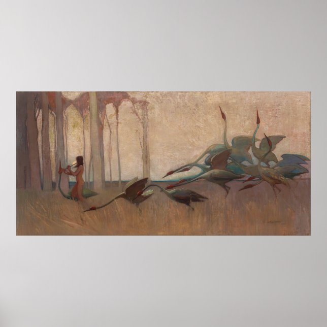 The Spirit of the Plains by Sydney Long (1914) Poster (Front)