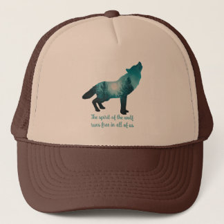 The Spirit of the Wolf: Embracing Freedom Trucker Hat