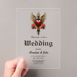 The spirit of the wonderful vintage style. acrylic invitations
