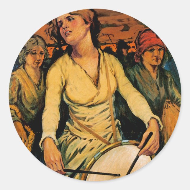 The Spirit of Woman Power Classic Round Sticker (Front)