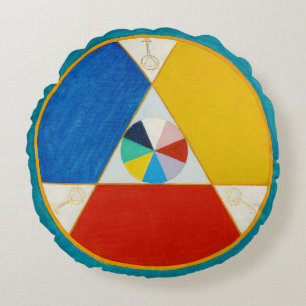 The Spirit World, No.39, 1915 by Anna Cassel Round Cushion