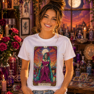The Spirited Sugar Skull Queen Tarot Card T-Shirt