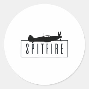 The Spitfire, An Iconic British Fighter Plane _ Wo Classic Round Sticker