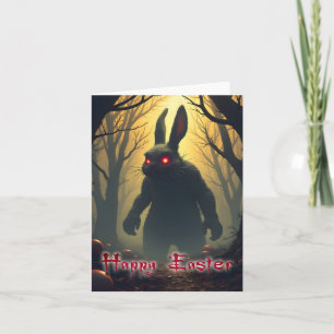 The Spooky Easter Bunny in the Shadowy Forest Card