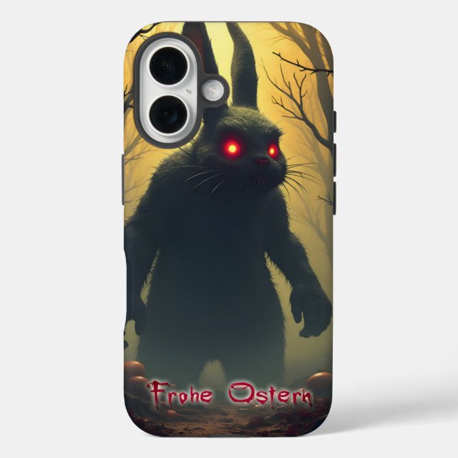 The Spooky Easter Bunny in the Shadowy Forest Case-Mate iPhone Case (Back)