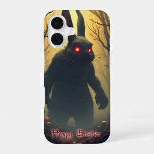 The Spooky Easter Bunny in the Shadowy Forest iPhone 16 Case