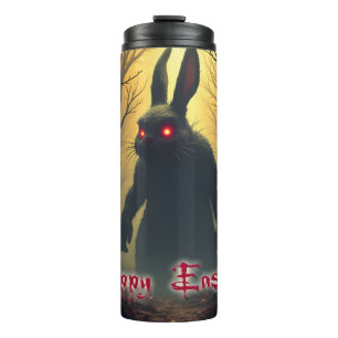 The Spooky Easter Bunny in the Shadowy Forest Thermal Tumbler