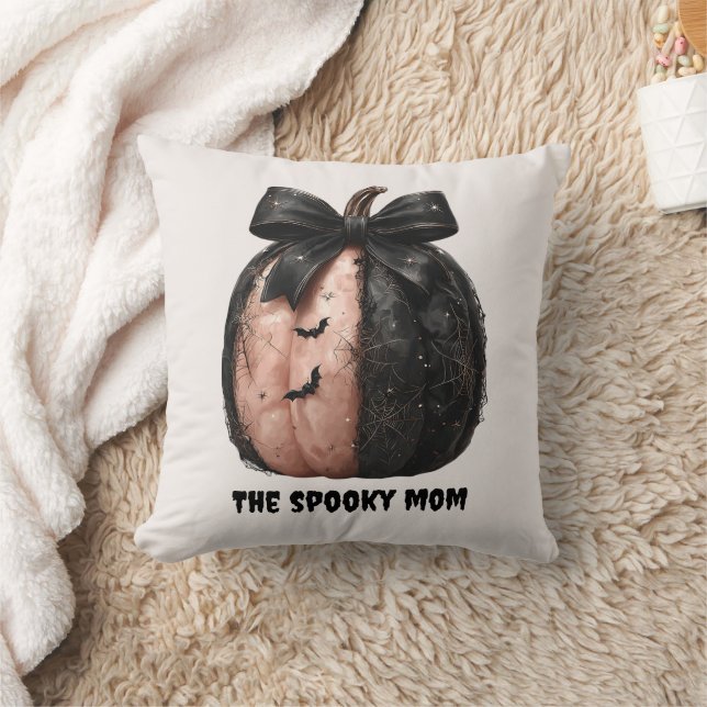 The Spooky Mum Halloween Pumpkin Cushion (Blanket)