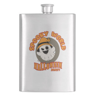 The Spooky World of Halloween   Classic  Hip Flask
