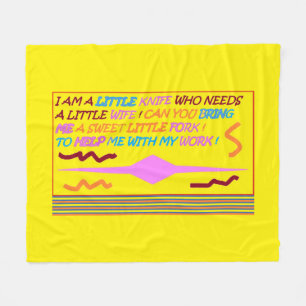 The Spoon Falls In Love With The Ladle and knife   Fleece Blanket