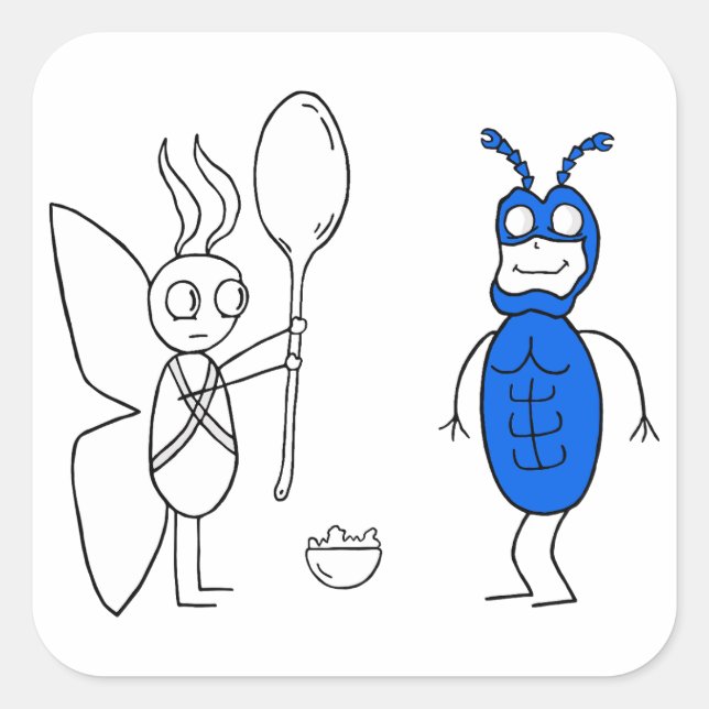 The SPOOOOOOOONNNN Is Too Big Square Sticker (Front)