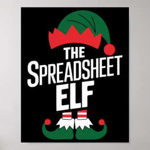The Spreadsheet Elf Group Matching Family Christma Poster