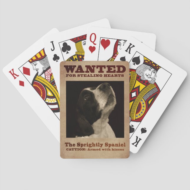 The Sprightly Springer Spaniel Playing Cards (Back)