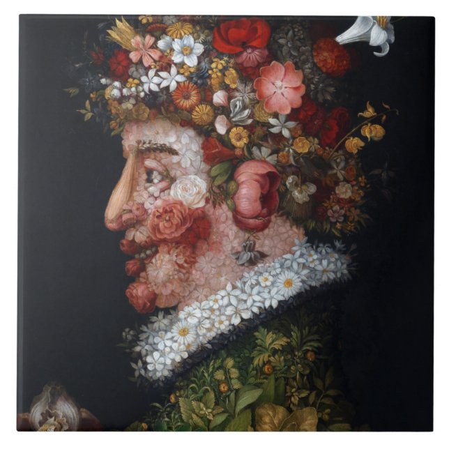 The Spring, Arcimboldo Ceramic Tile (Front)