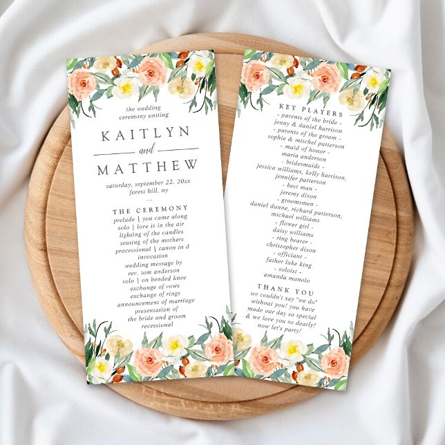 The Spring Blossoms Wedding Collection Program Rack Card (Creator Uploaded)