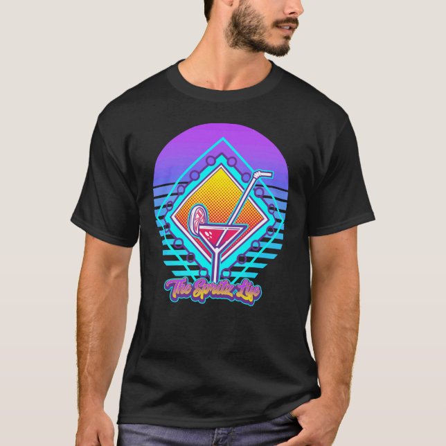 The Spritz Life Neon Retro Tee (Front)