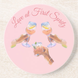 The Spritz Squad Aperol Bachelorette Party Theme Coaster