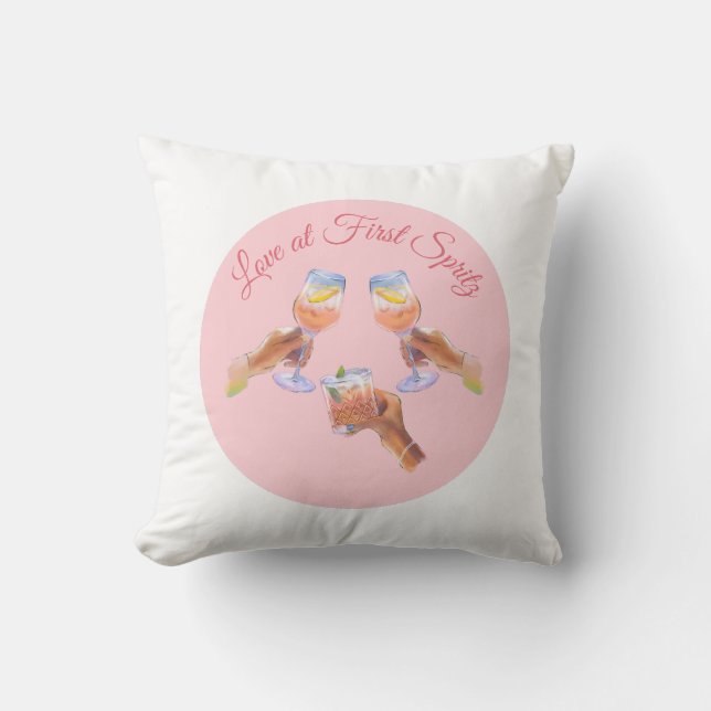 The Spritz Squad | Aperol Bachelorette Party Theme Cushion (Front)