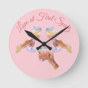 The Spritz Squad   Aperol Bachelorette Party Theme Round Clock