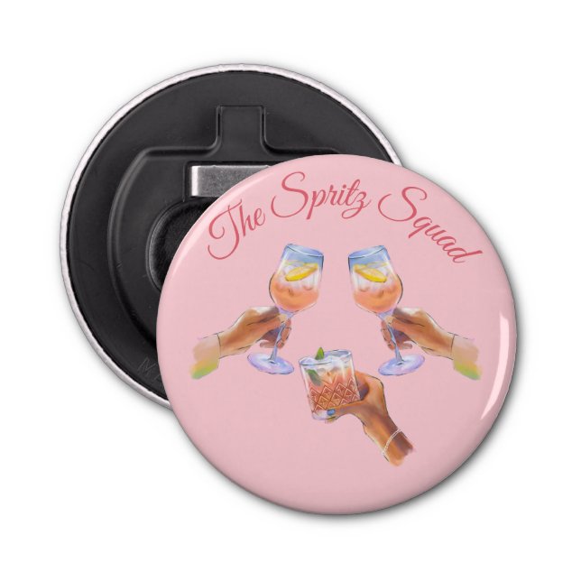 The Spritz Squad | Bachelorette Party Bridal Squad Bottle Opener (Front)