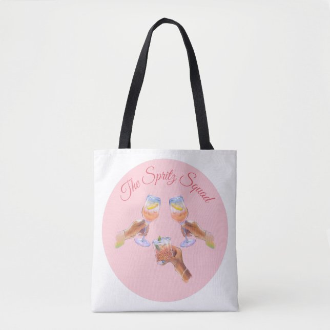 The Spritz Squad | Bachelorette Party Bridal Squad Tote Bag (Front)