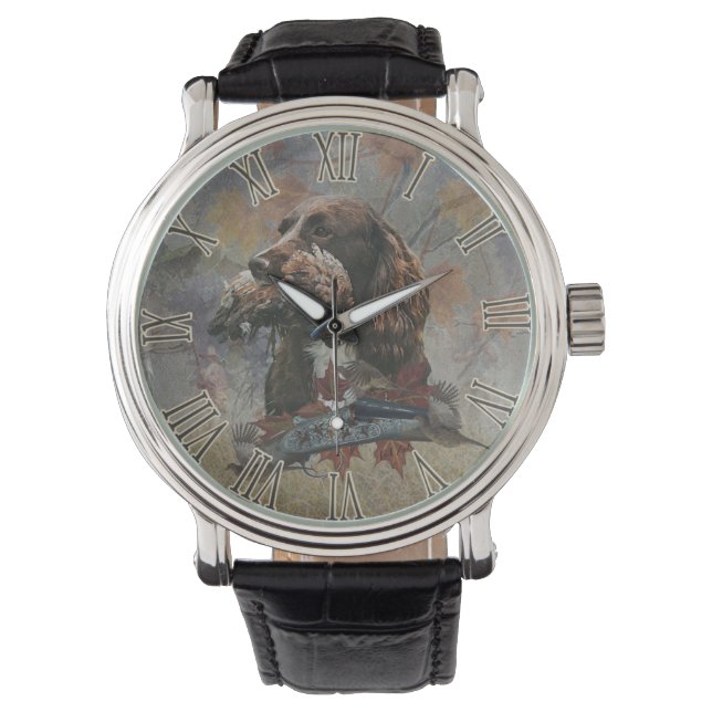 The Sprocker Spaniel , Gun dog art       Watch (Front)