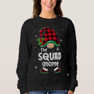 The Squad Gnome Buffalo Plaid Christmas Matching F Sweatshirt