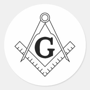The Square and Compasses Freemasonry Symbol Classic Round Sticker
