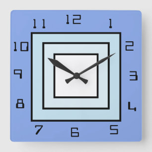 The Square Blue Clock