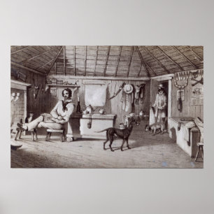 The Squatter's First Home, c.1847 Poster