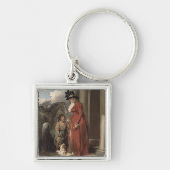 The Squire's Door, c.1790 (oil on canvas) Key Ring (Front)