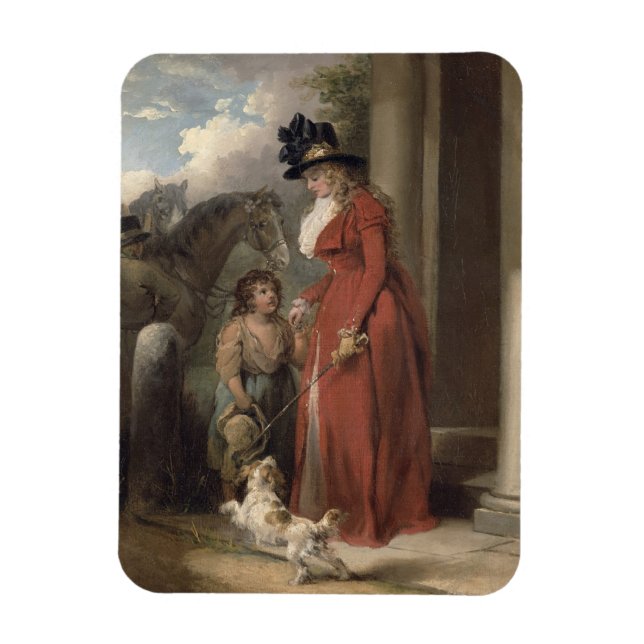 The Squire's Door, c.1790 (oil on canvas) Magnet (Vertical)