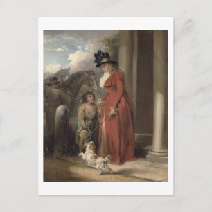 The Squire's Door, c.1790 (oil on canvas) Postcard