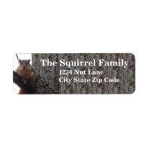 The Squirrel Family address return label