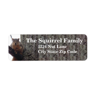 The Squirrel Family address return label