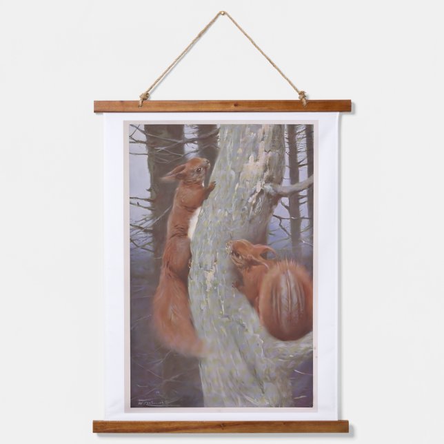 THE SQUIRREL (Sciurus vulgaris) Hanging Tapestry (Front)