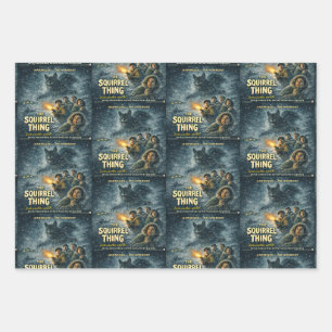 The Squirrel Thing Movie Parody Wrapping Paper Sheet