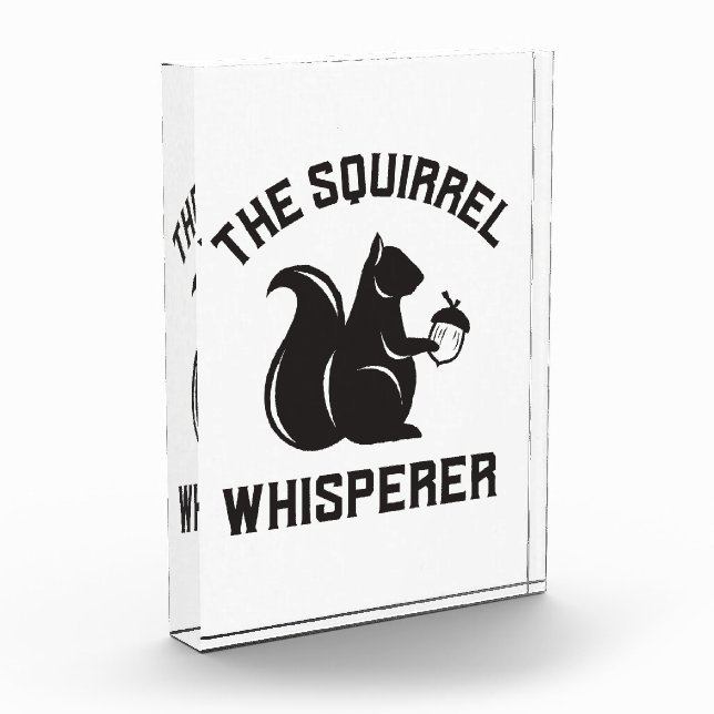 The Squirrel Whisperer | Squirrel Lover Photo Block (Left)
