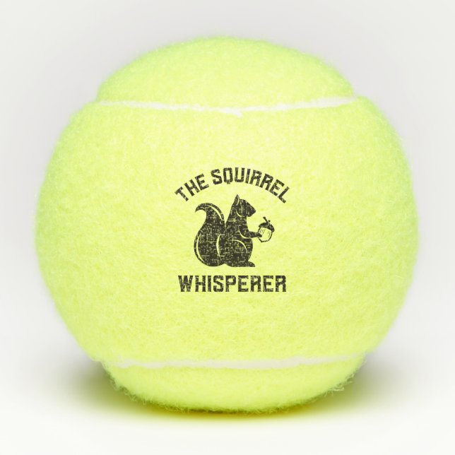 The Squirrel Whisperer | Squirrel Lover Tennis Balls (Front)