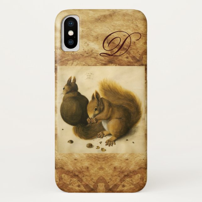 THE SQUIRREL WITH NUTS MONOGRAM Case-Mate iPhone CASE (Back)