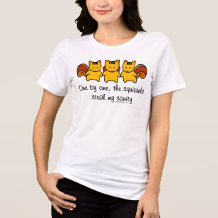 The squirrels steal my sanity Tri-Blend shirt