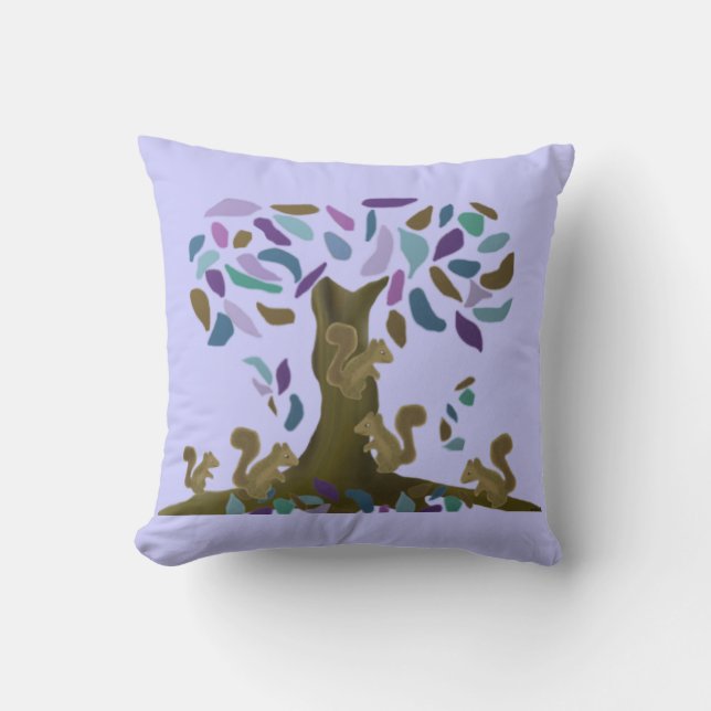 The Squirrels Treehouse American Mojo Pillow (Front)