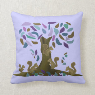The Squirrels Treehouse American Mojo Pillow