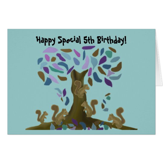 The Squirrel's Treehouse Birthday Card