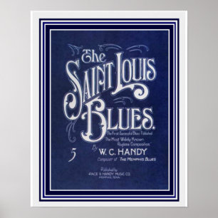 "The St Louis Blues" Sheet Music Print 16x20