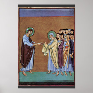 The St. Peter Receiving The Keys By Meister Des Pe Poster