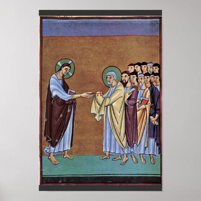 The St. Peter Receiving The Keys By Meister Des Pe Poster (Front)