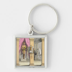 The stables of Caligula's horse, Incitata, c.1800- Key Ring